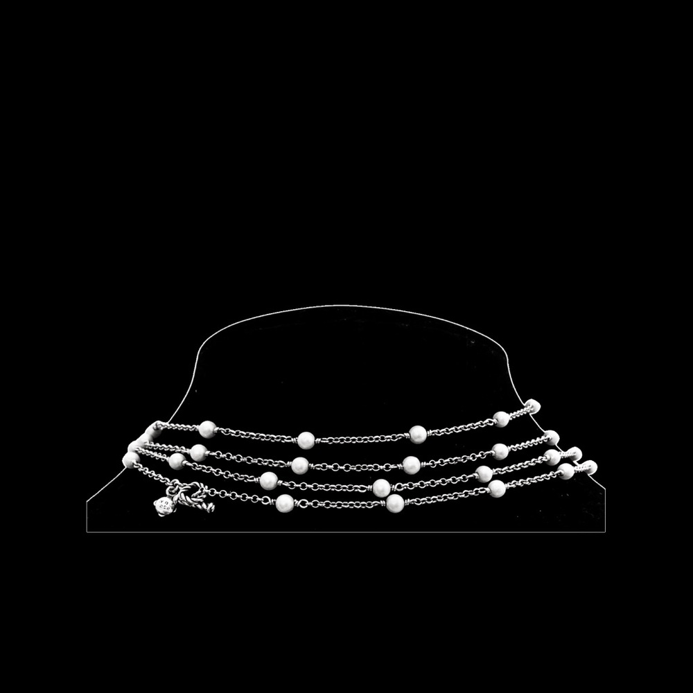 EUC David Yurman Pearl Station Necklace, 60” - Picture 3 of 13